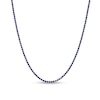 Thumbnail Image 1 of Blue Sapphire Tennis Necklace in 14K White Gold - 17"