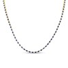 Thumbnail Image 1 of Blue Sapphire and 3.91 CT. T.W. Diamond Alternating Tennis Necklace in 14K Gold