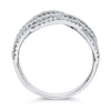 Thumbnail Image 2 of 3/8 CT. T.W. Diamond Multi-Row Criss-Cross Open Shank Ring in 10K White Gold