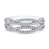 Thumbnail Image 3 of 3/8 CT. T.W. Diamond Multi-Row Criss-Cross Open Shank Ring in 10K White Gold