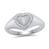 Thumbnail Image 3 of Diamond Accent Heart-Shaped Signet Ring in 10K White Gold