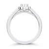 Thumbnail Image 3 of 1/5 CT. T.W. Diamond Scallop Flower Ring in 10K White Gold