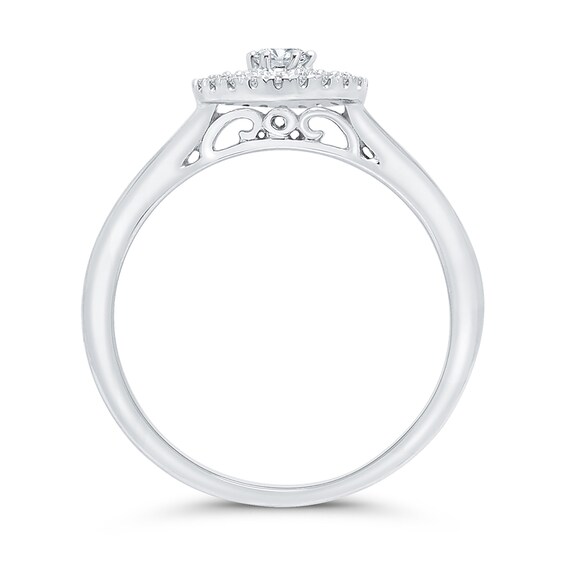 1/3 CT. T.w. Multi-Diamond Frame Ring in 10K White Gold