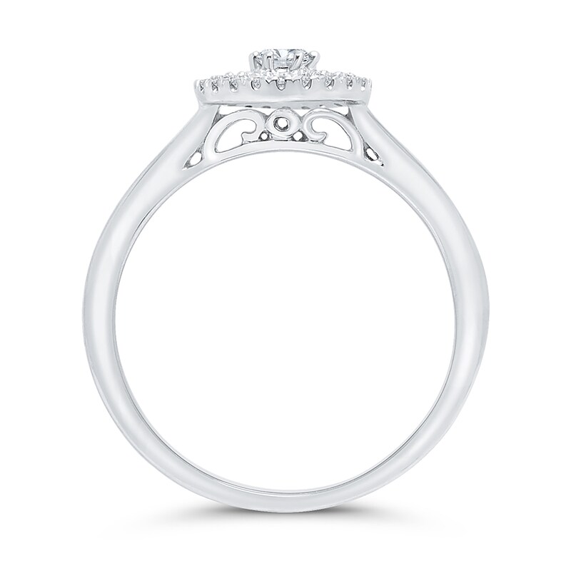 Main Image 3 of 1/3 CT. T.W. Multi-Diamond Frame Ring in 10K White Gold