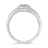 Thumbnail Image 2 of 1/3 CT. T.W. Multi-Diamond Frame Bypass Ring in 10K White Gold