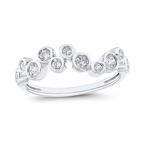1/3 CT. T.w. Diamond Bubbles Ring in 10K White Gold