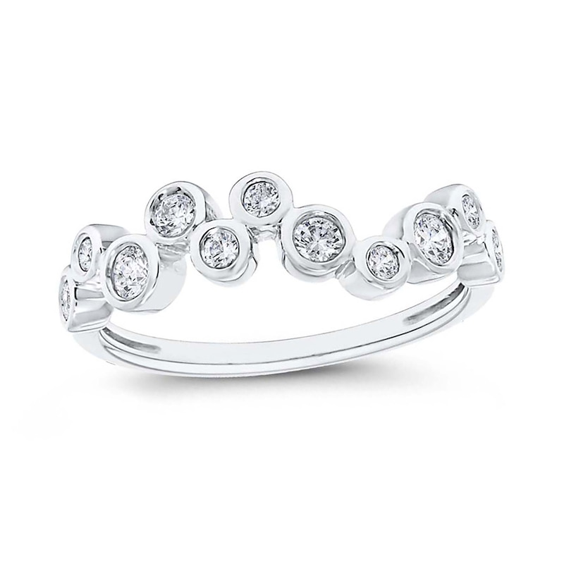Main Image 1 of 1/3 CT. T.W. Diamond Bubbles Ring in 10K White Gold