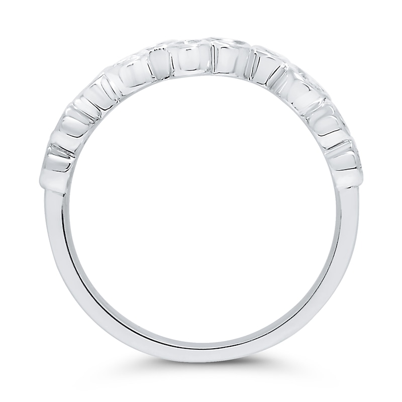 Main Image 3 of 1/3 CT. T.W. Diamond Bubbles Ring in 10K White Gold