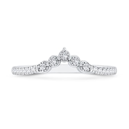 1/15 CT. T.W. Diamond Miracle "V" Ring in 10K White Gold