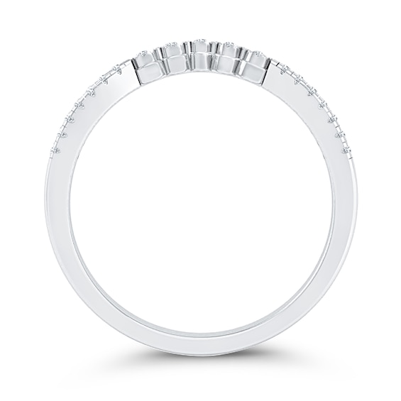 1/15 CT. T.w. Diamond Miracle "V" Ring in 10K White Gold