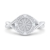 Thumbnail Image 1 of 1/6 CT. T.W. Multi-Diamond Compass Twist Shank Ring in 10K White Gold