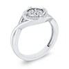 Thumbnail Image 2 of 1/6 CT. T.W. Multi-Diamond Compass Twist Shank Ring in 10K White Gold