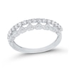 Thumbnail Image 1 of 1/5 CT. T.W. Diamond Edge Hearts Stacked Band in 10K White Gold