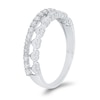 Thumbnail Image 2 of 1/5 CT. T.W. Diamond Edge Hearts Stacked Band in 10K White Gold