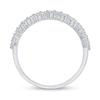 Thumbnail Image 3 of 1/5 CT. T.W. Diamond Edge Hearts Stacked Band in 10K White Gold