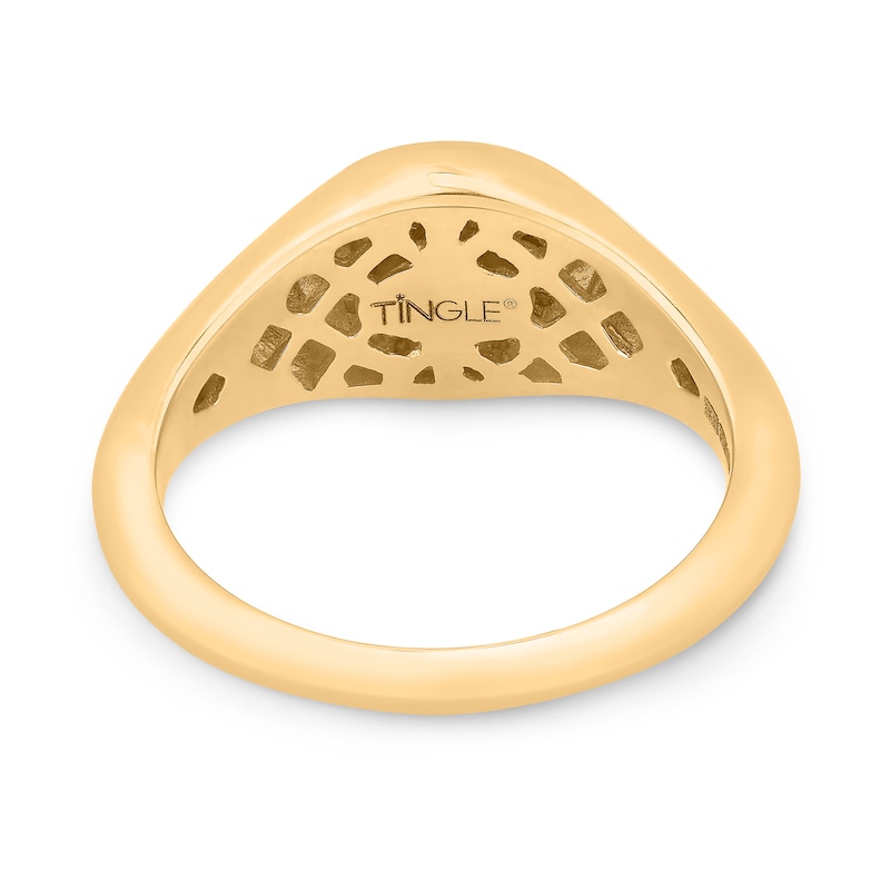 Main Image 4 of Diamond Accent Signet Ring in 10K Gold