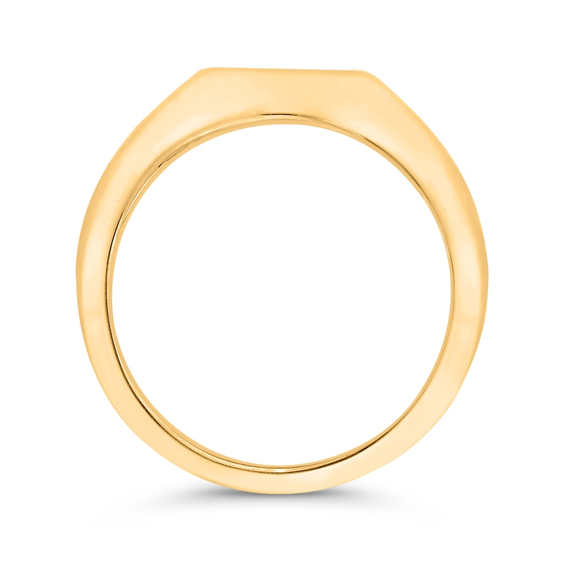 Main Image 3 of Diamond Accent Solitaire North Star Signet Ring in 10K Gold