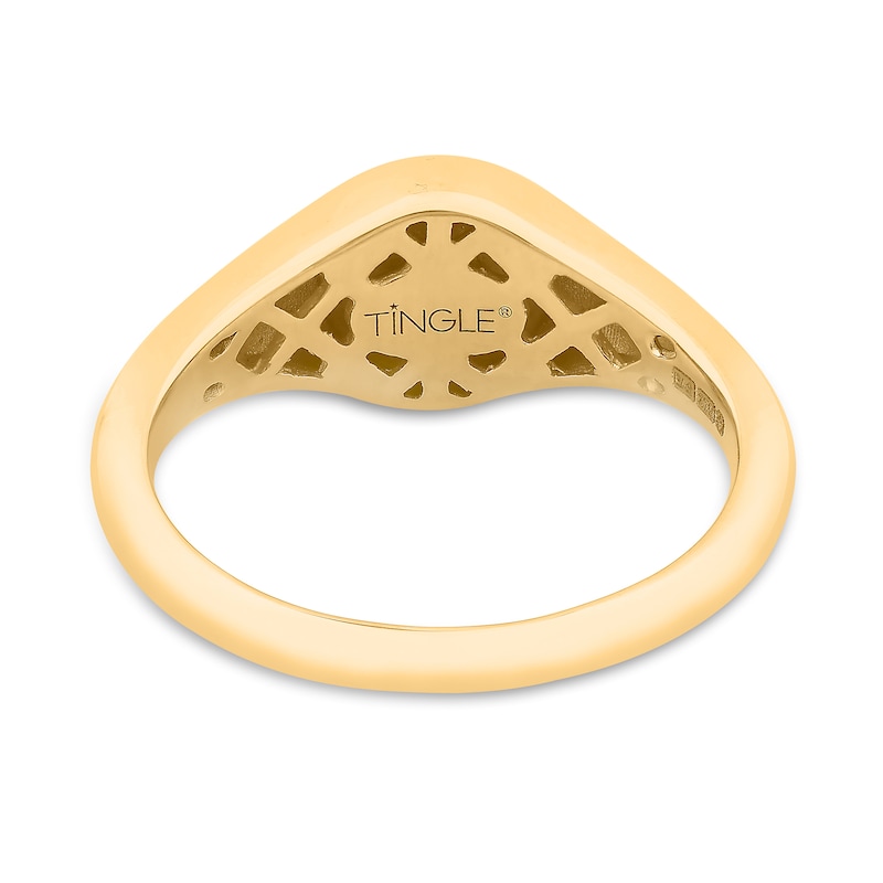 Main Image 4 of Diamond Accent Solitaire North Star Signet Ring in 10K Gold