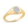 Thumbnail Image 1 of 1/20 CT. T.W. Oval Multi-Diamond Signet Ring in 10K Gold