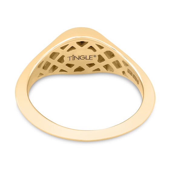 1/20 CT. T.w. Oval Multi-Diamond Signet Ring in 10K Gold