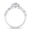 Thumbnail Image 3 of 1/5 CT. T.W. Pear Multi-Diamond Art Deco Vintage-Style Ring in 10K White Gold