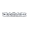 Thumbnail Image 1 of 1/4 CT. T.W. Marquise Multi-Diamond Alternating Vintage-Style Ring in 10K White Gold