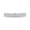 Thumbnail Image 4 of 1/4 CT. T.W. Marquise Multi-Diamond Alternating Vintage-Style Ring in 10K White Gold