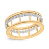 Thumbnail Image 1 of 1/4 CT. T.W. Diamond Bubbles Open Barrel Ring in 10K Gold