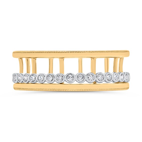 1/4 CT. T.w. Diamond Bubbles Open Barrel Ring in 10K Gold