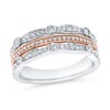 Thumbnail Image 1 of 3/8 CT. T.W. Diamond Multi-Row Stacked Ring in 10K Two-Tone Gold