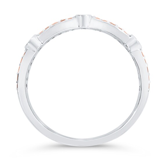 3/8 CT. T.w. Diamond Multi-Row Stacked Ring in 10K Two-Tone Gold