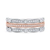 Thumbnail Image 4 of 3/8 CT. T.W. Diamond Multi-Row Stacked Ring in 10K Two-Tone Gold