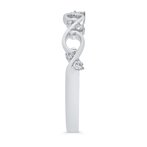 1/10 CT. T.w. Diamond Infinity Filigree Ring in 10K White Gold