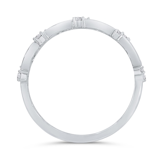 1/10 CT. T.w. Diamond Infinity Filigree Ring in 10K White Gold