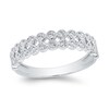Thumbnail Image 1 of 1/3 CT. T.W. Diamond Bezel Double Row Ring in 10K White Gold
