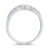 Thumbnail Image 3 of 1/2 CT. T.W. Diamond Bezel Crossover Ring in 10K White Gold