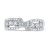 Thumbnail Image 4 of 1/2 CT. T.W. Diamond Bezel Crossover Ring in 10K White Gold