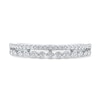 Thumbnail Image 4 of 1/6 CT. T.W. Diamond Edge Split Double Row Ring in 10K White Gold