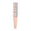 Thumbnail Image 2 of 1/5 CT. T.W. Diamond Edge and Bezel Double Row Stackable Band in 10K Rose Gold