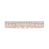 Thumbnail Image 4 of 1/5 CT. T.W. Diamond Edge and Bezel Double Row Stackable Band in 10K Rose Gold