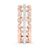 Thumbnail Image 2 of 3/8 CT. T.W. Diamond Marquise Triple Row Open Shank Band in 10K Rose Gold