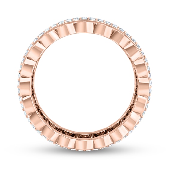 3/8 CT. T.w. Diamond Marquise Triple Row Open Shank Band in 10K Rose Gold