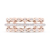 Thumbnail Image 4 of 3/8 CT. T.W. Diamond Marquise Triple Row Open Shank Band in 10K Rose Gold