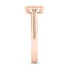 Thumbnail Image 2 of 1/10 CT. T.W. Multi-Diamond Floral Frame Vintage-Style Ring in 10K Rose Gold