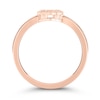 Thumbnail Image 4 of 1/10 CT. T.W. Multi-Diamond Floral Frame Vintage-Style Ring in 10K Rose Gold