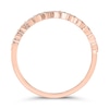 Thumbnail Image 3 of 1/8 CT. T.W. Diamond Edge and Hearts Double Row Stackable Band in 10K Rose Gold
