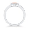 Thumbnail Image 3 of 1/6 CT. T.W. Oval Multi-Diamond Ornate Frame Ring in 10K Two-Tone Gold