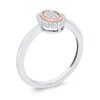 Thumbnail Image 4 of 1/6 CT. T.W. Oval Multi-Diamond Ornate Frame Ring in 10K Two-Tone Gold