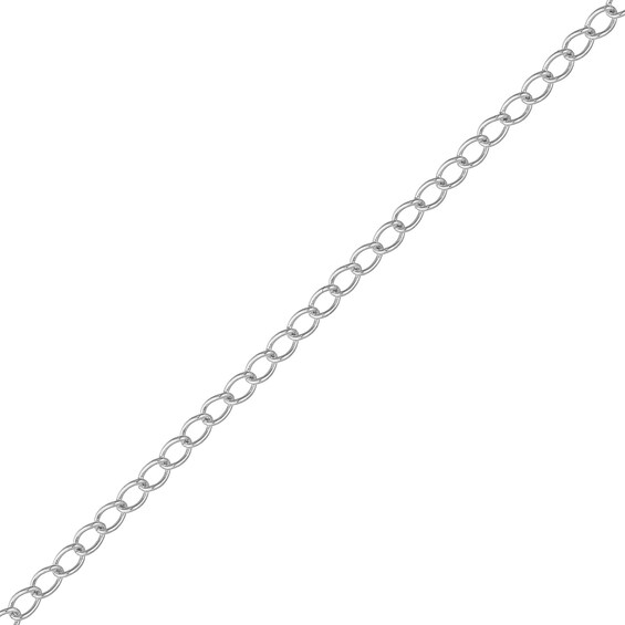1.8mm Curb Chain Extender in Solid 14K White Gold - 3"