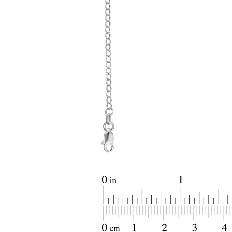 Main Image 3 of 1.8mm Curb Chain Extender in Solid 14K White Gold - 3&quot;